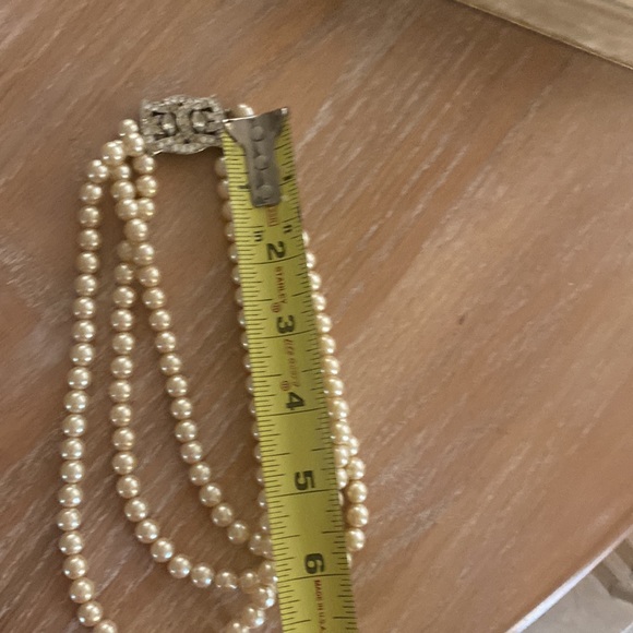 1920 pearl faux 3 strand necklace w original box latausca - Picture 6 of 6
